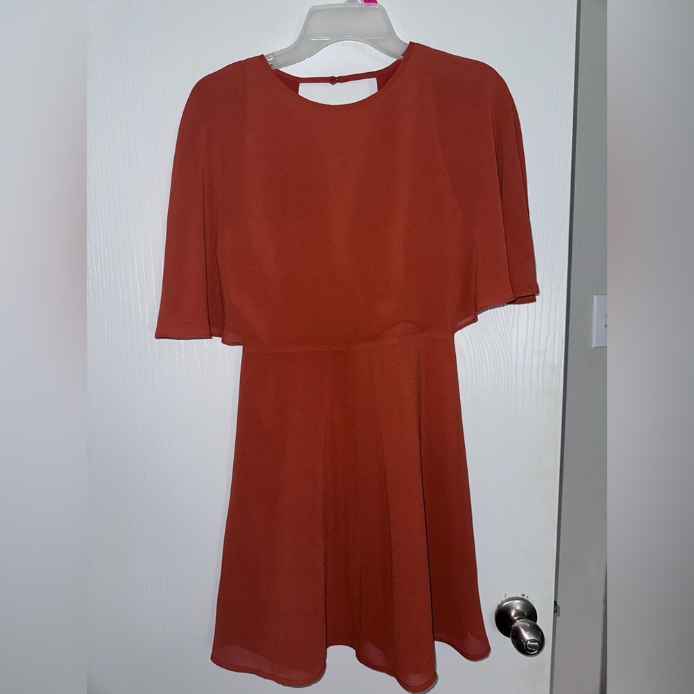 Burnt Orange mini dress. Size XS.